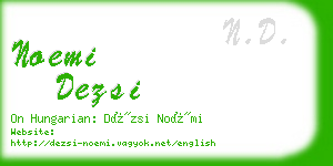 noemi dezsi business card